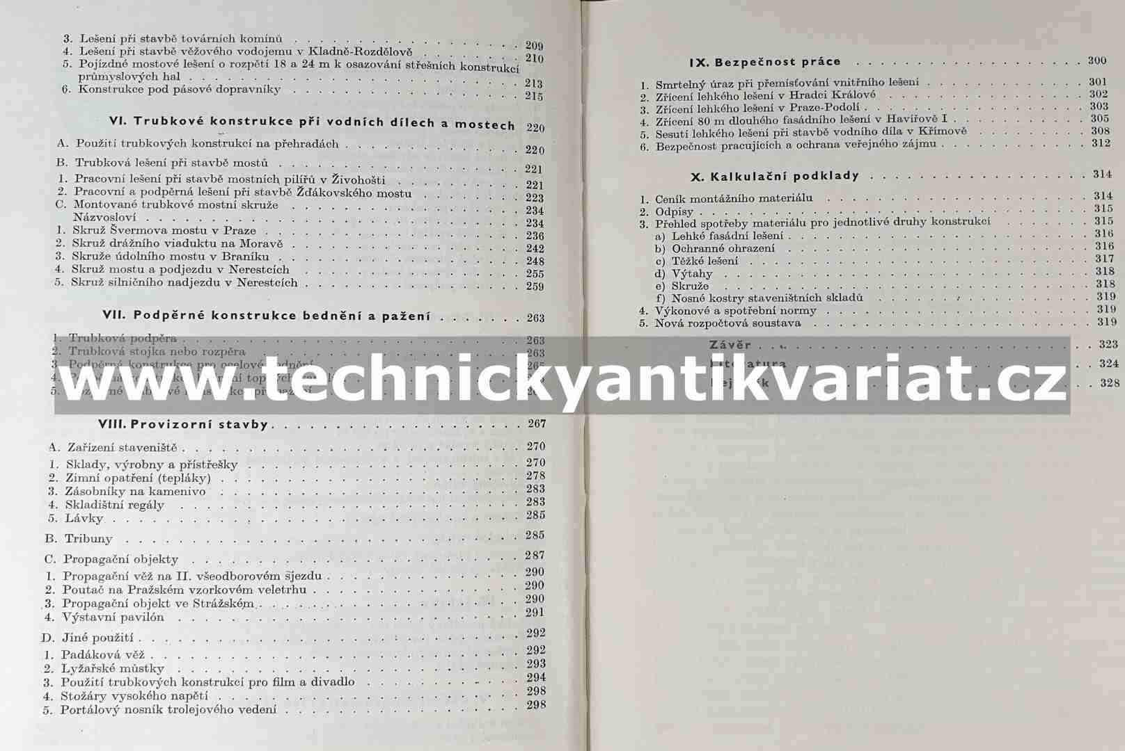 Trubková lešení a pomocné trubkové lešení - J. Koubek, M. Hurych (1963)