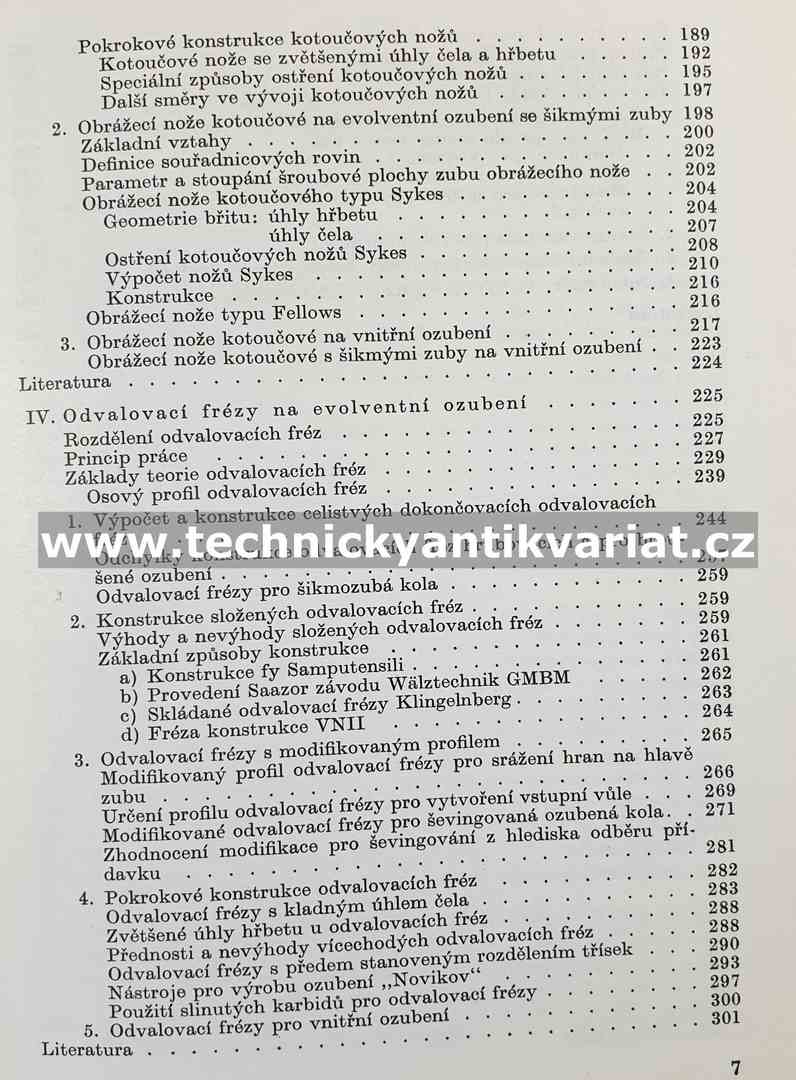 Konstrukce nástrojů pro výrobu čelních ozubených kol - Stanislav Švec (1965)