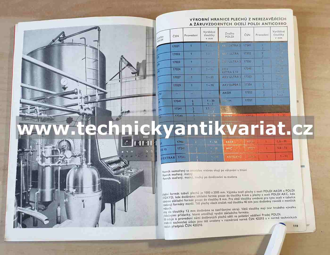 Nerezavějící a žáruvzdorné oceli Poldi (1970)