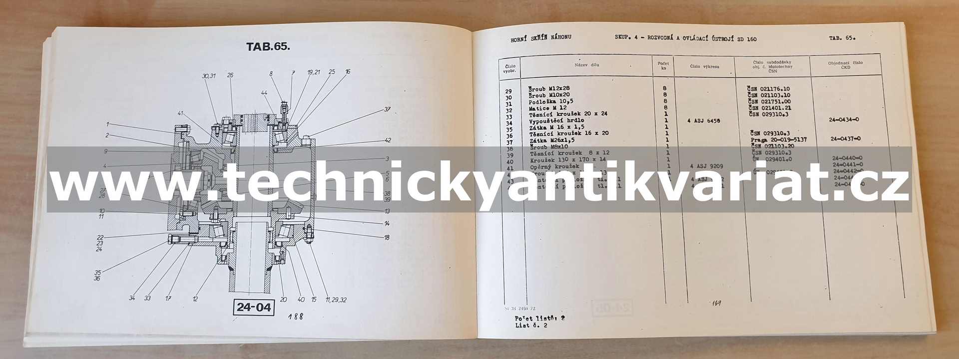 SD 160 Samohybný jeřáb - katalog náhradních dílů