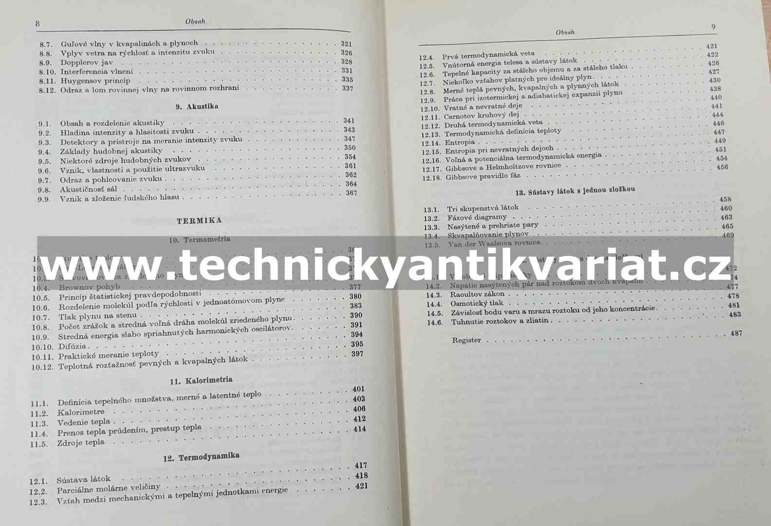 Fyzika I. mechanika, akustika, termika - D.Ilkovič (1972)