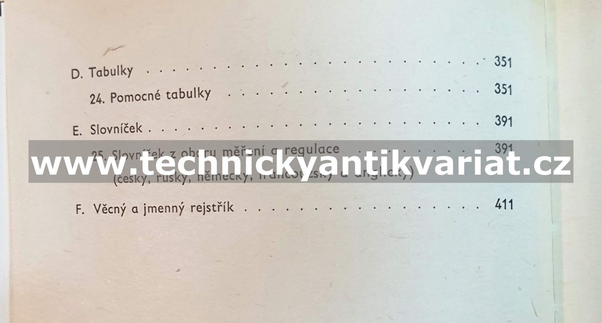 Technická příručka měřících a regulačních přístrojů I.díl (1958)