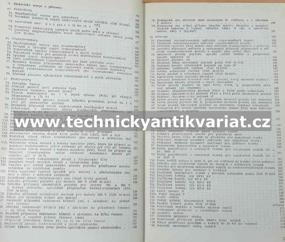 Základní elektrotechnické tabulky a grafy - J.Tříska (1966)
