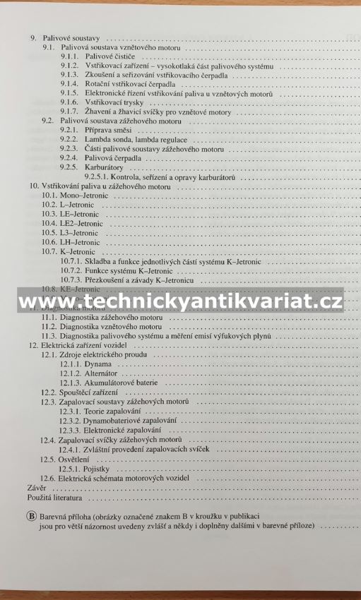 Učebnice pro řidiče a opraváře automobilů - Motejl, Horejš (1998)
