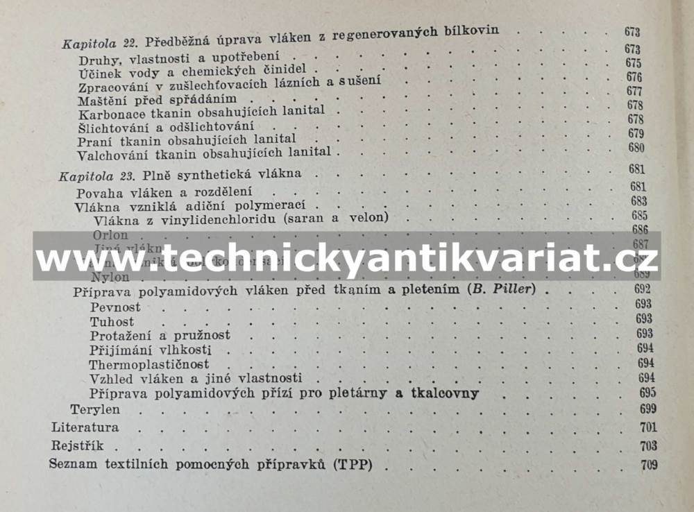 Chemická technologie textilní I. Předběžná úprava textilního materiálu a výrobků (1952) 