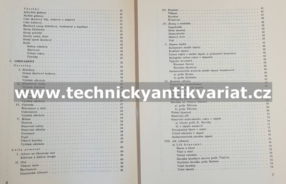 Analysy průmyslu bramborářského a odvětví příbuzných (1951)