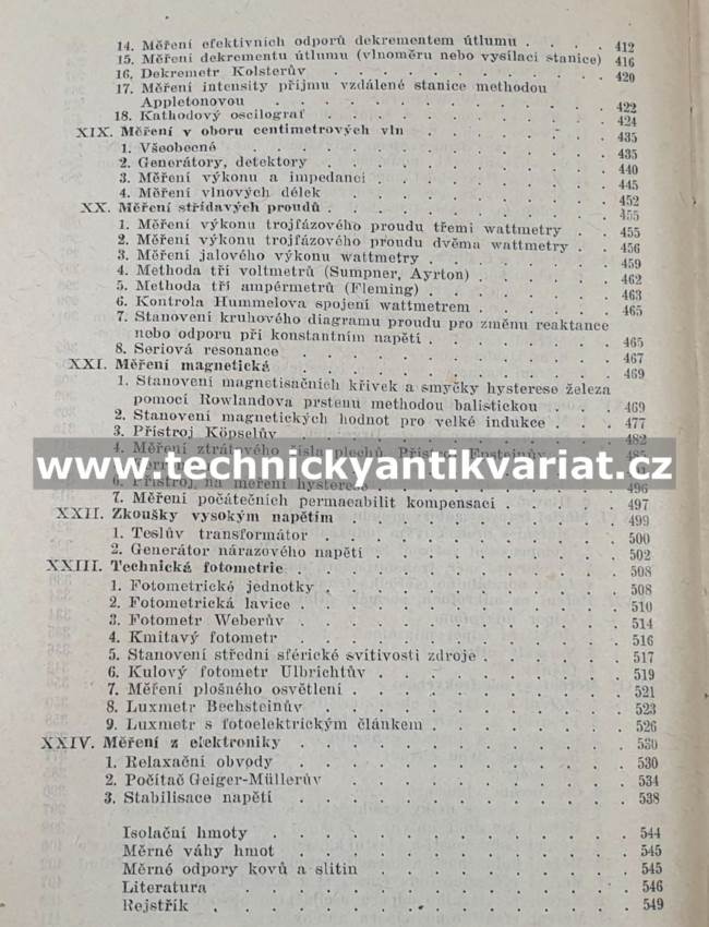 Elektrické měřící methody - Filip Milinovský (1951)