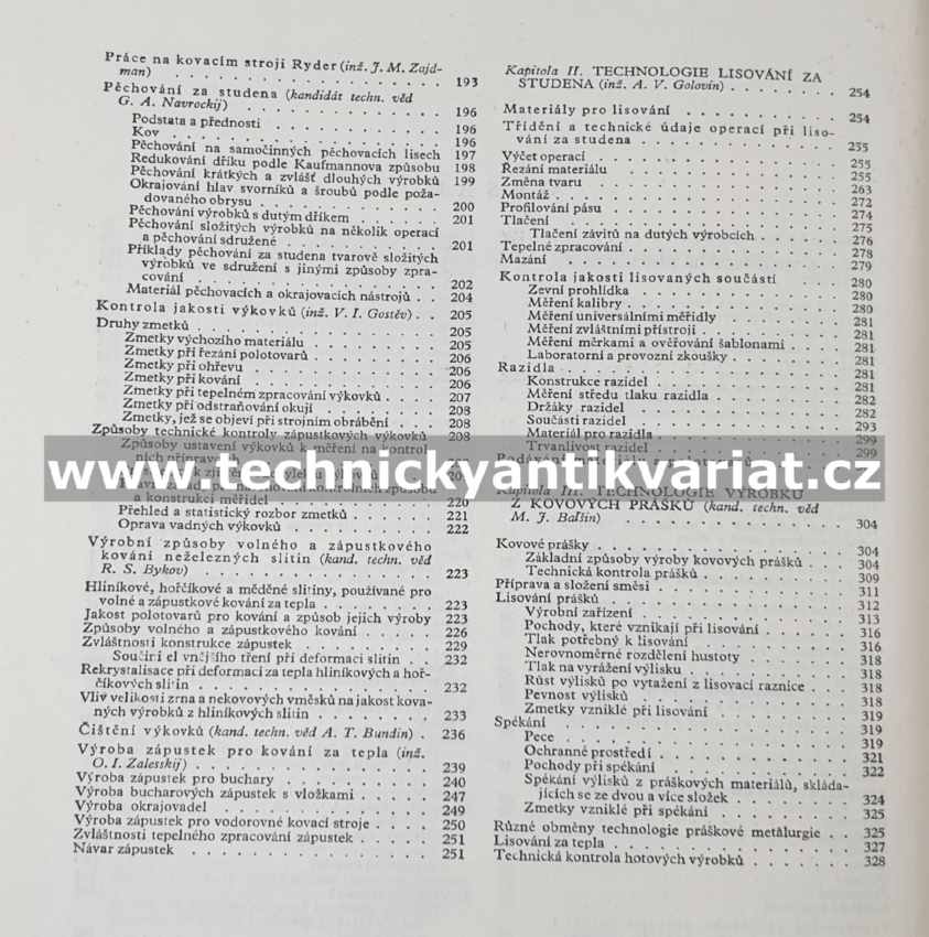 Technologie strojírenské výroby III. (1952)