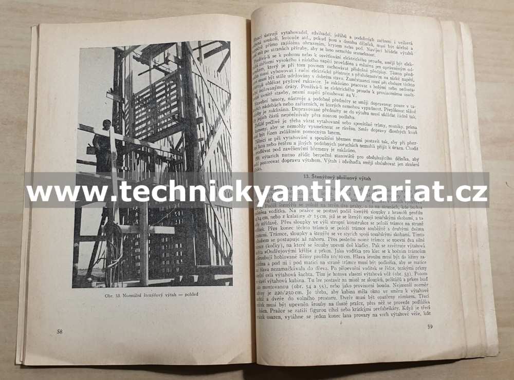 Stavba lešení a výtahových věží - Josef Chvalina (1955)