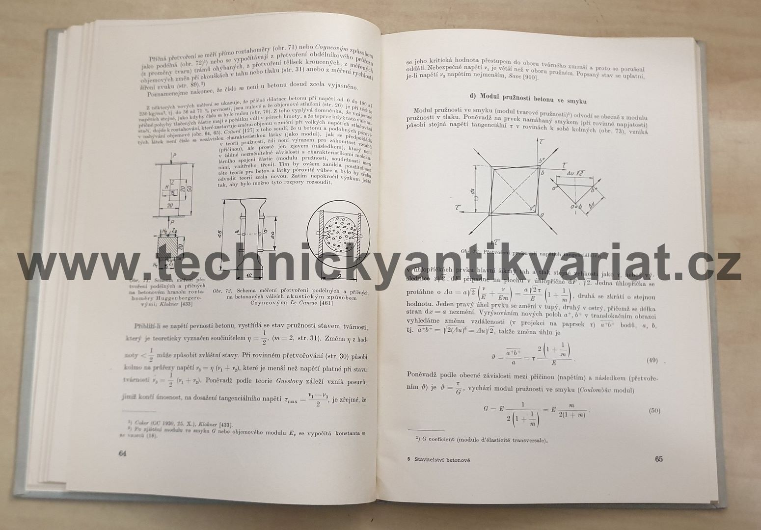 Technologie betonu 4 Pružnost betonu - S. Bechyně (1959)