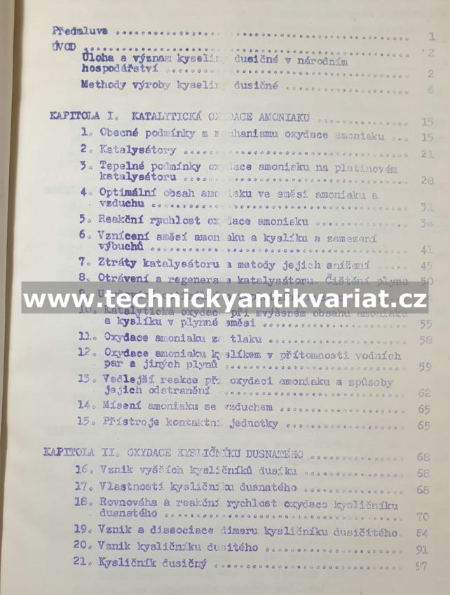 Technologie kyseliny dusičné - Atroščenko, Kargin (1952)