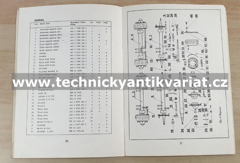 Přívěs P93s P78s - návod, katalog (1978)
