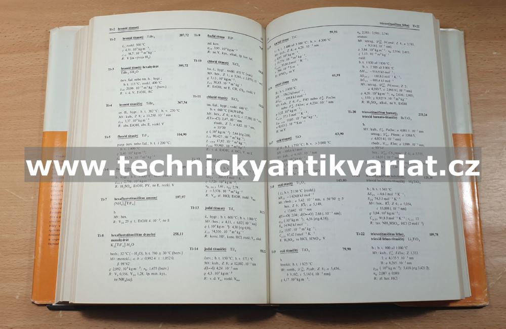 Chemické tabulky anorganických sloučenin - Březina, Mollin, Pastorek, Šindelář (1986)