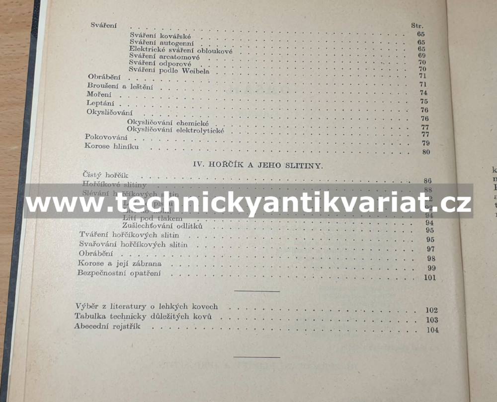 Lehké kovy - Vojtěch Jareš (1940)