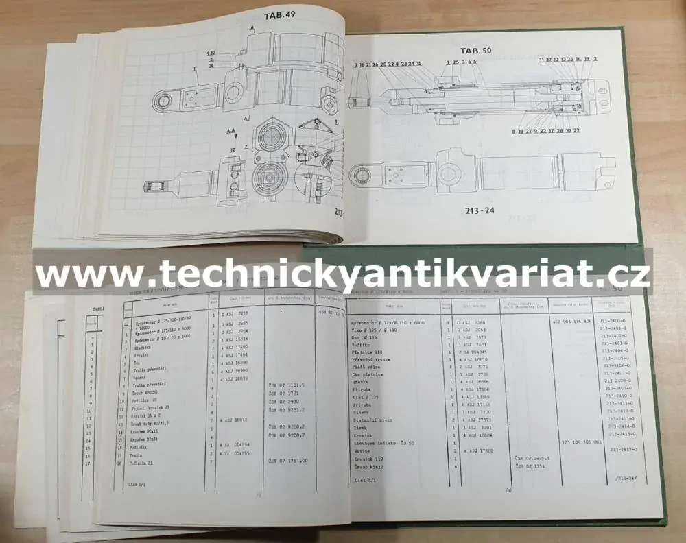 Automobilový jeřáb AD 28 - katalog náhradních dílů (1983)