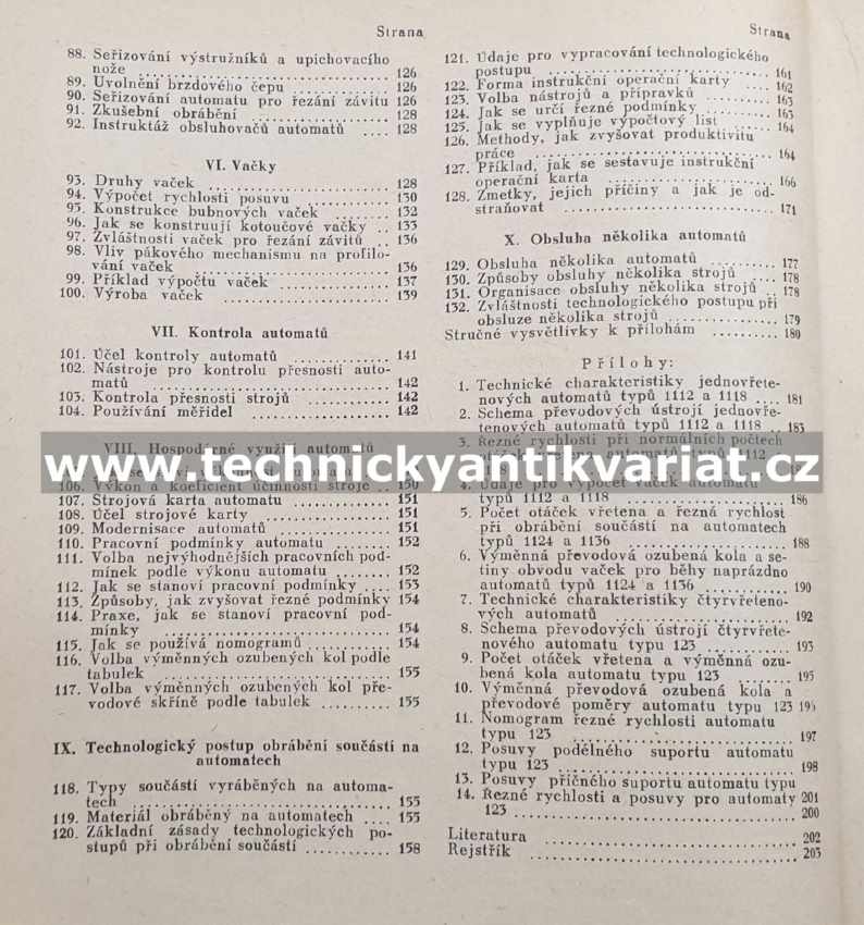 Seřizování soustružnických automatů - A.S.Šaškin (1952)