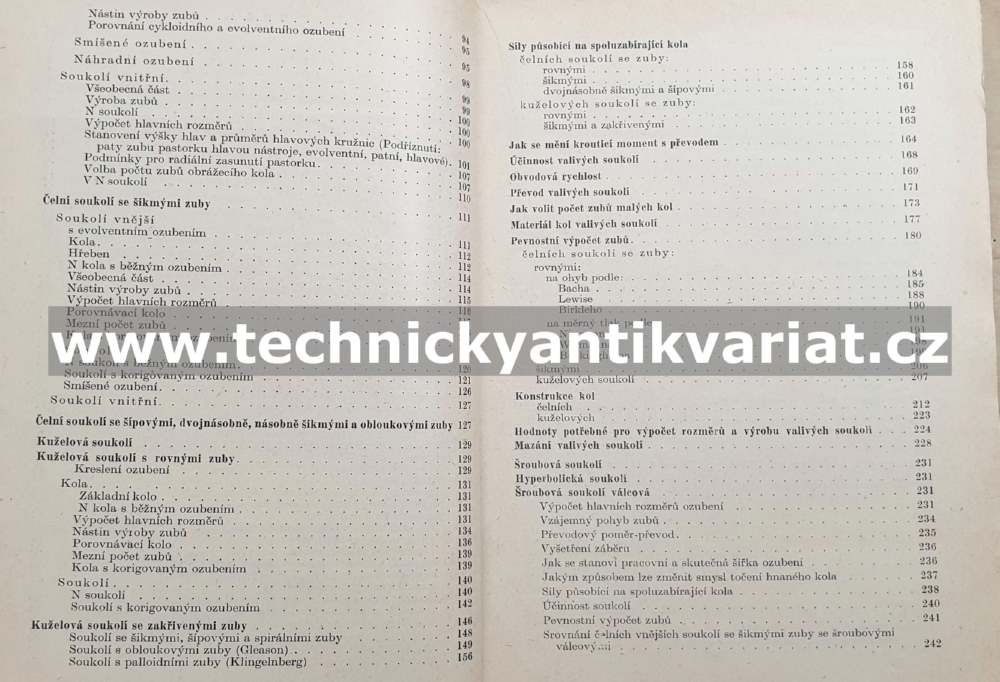Ozubená soukolí, valivá a šroubová - J. Bartoš (1951)