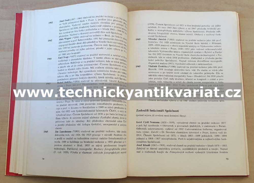 100 let Československé společnosti chemické, její dějiny a vývoj 1866-1966