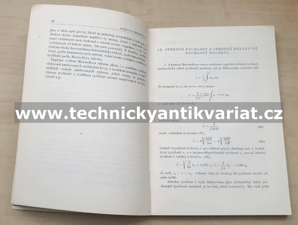 Kinetická theorie plynů - František Záviška (1951)
