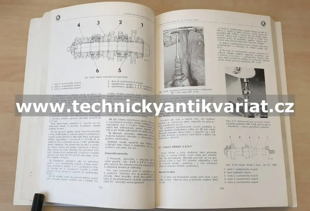 Škoda 105 120 130 Garde Rapid - dílenská příručka (1987)
