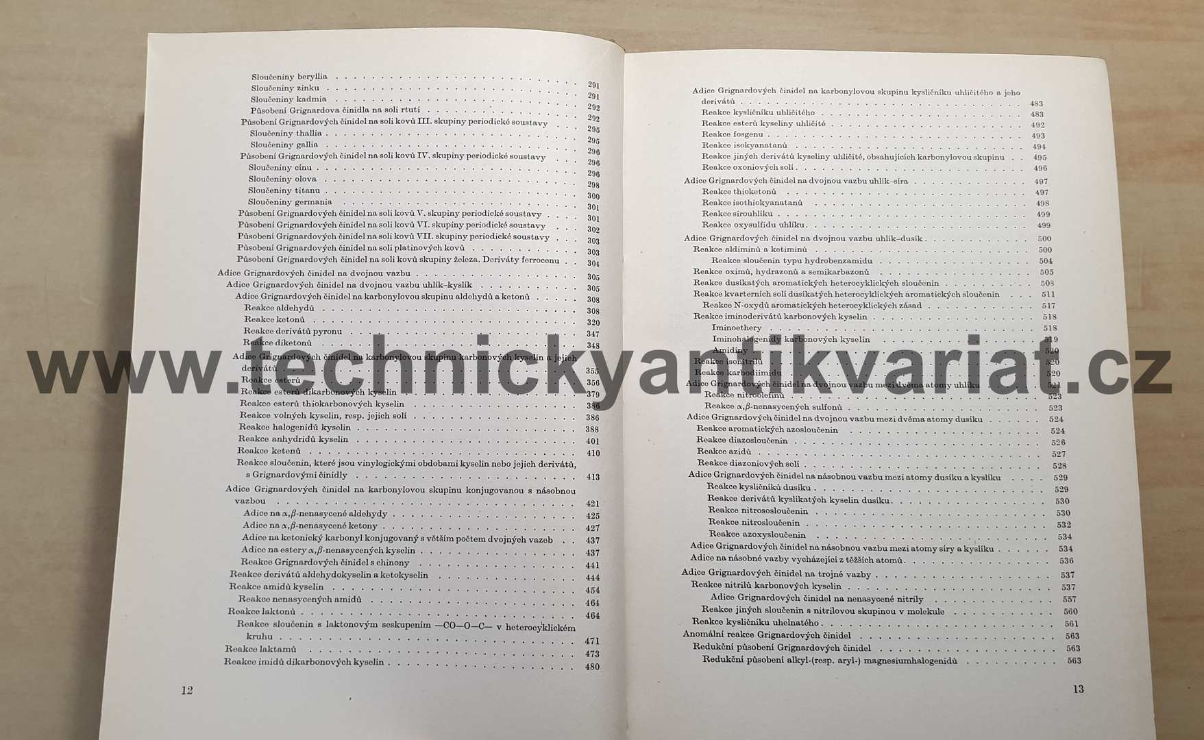 Preparativní reakce v organické chemii VI. Reakce organokovových činidel - Bláha (1961)