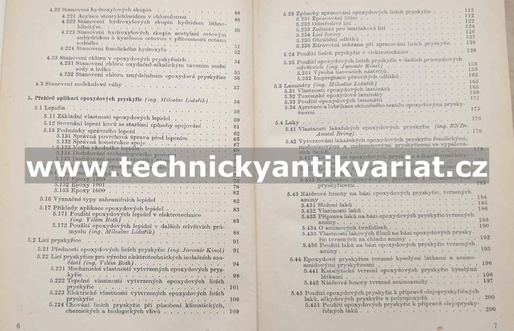 Epoxydové pryskyřice - Lidařík, Kincl, Bring (1959)