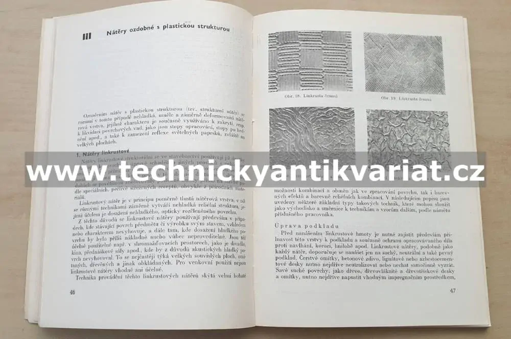 Dekorační a plastické nátěry ve stavebnictví - V.Hořejší (1965)