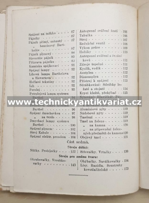 Technologie zpracování žesti II. klempířství a slévačství, nástroje - Karel Hocke (1941)