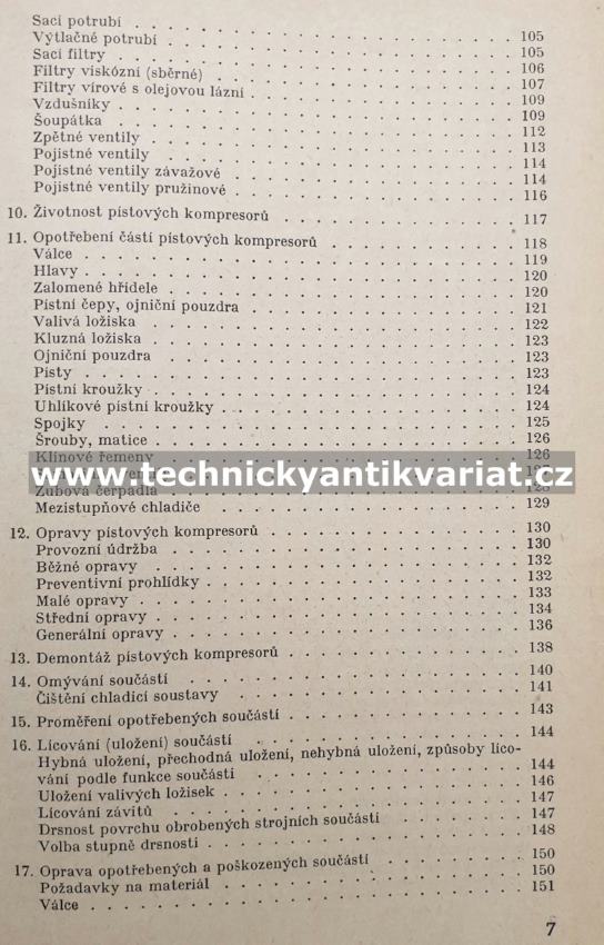 Údržba a opravy pístových a rotačních kompresorů - Novotný, Liška (1964)
