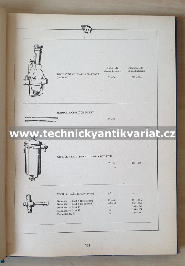 Katalog vstřikovacího zařízení pro motorová vozidla (1955)