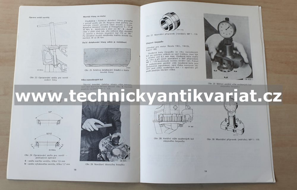 Škoda 105 120 130 Garde Rapid - dílenská příručka DOPLNĚK (1986)