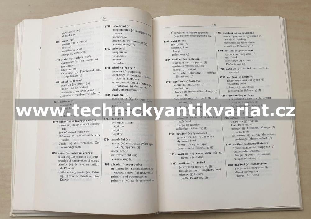 Slovník stavebné mechaniky a příbuzných oborů v pěti řečích - Zdeněk Bažant (1953)