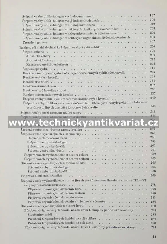 Preparativní reakce v organické chemii VI. Reakce organokovových činidel - Bláha (1961)