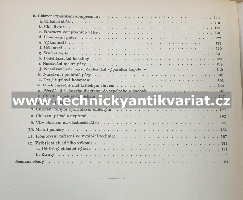 Strojní chlazení I. Theoretická tepelná část - Hýbl (1948)