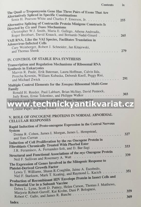 Mechanisms of Control of Gene Expression - Cullen, Gage, Siddiqui, Skalka, (1987)