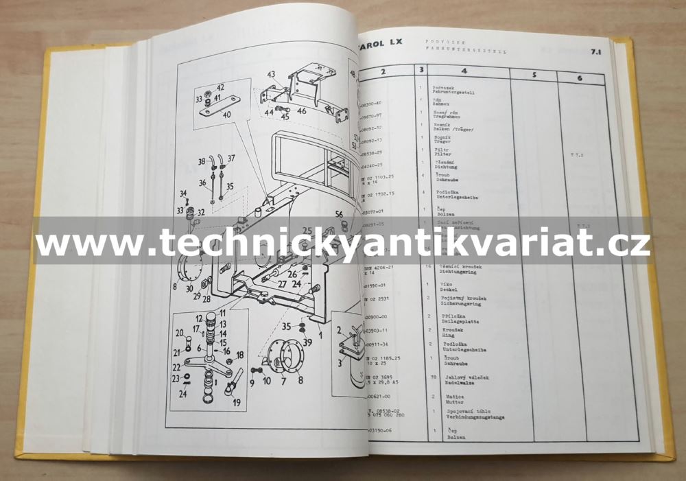 Destarol LX 2 - katalog náhradních dílů (1990)