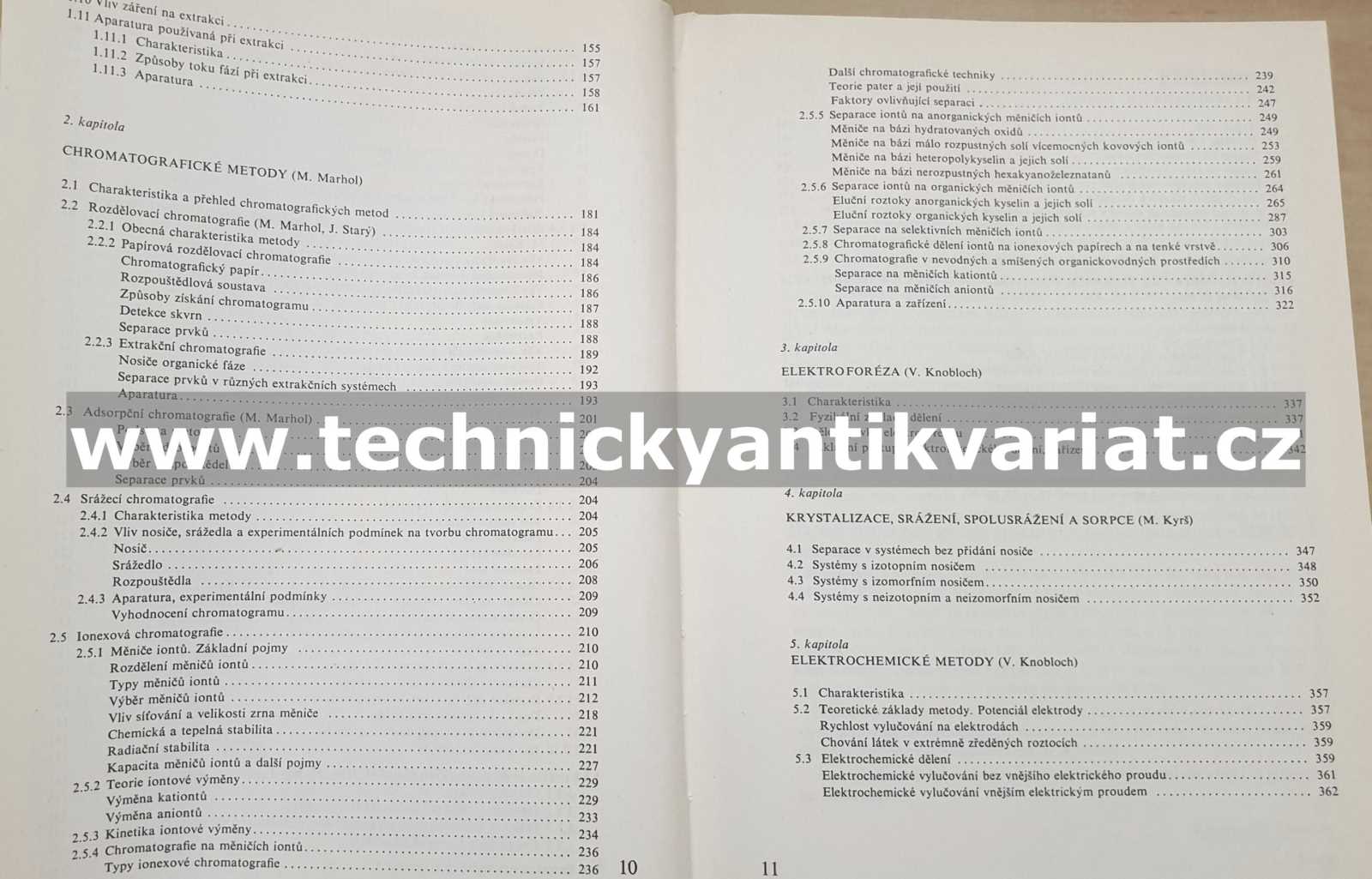 Separační metody v radiochemii - Starý, Kyrš, Marhol (1975)