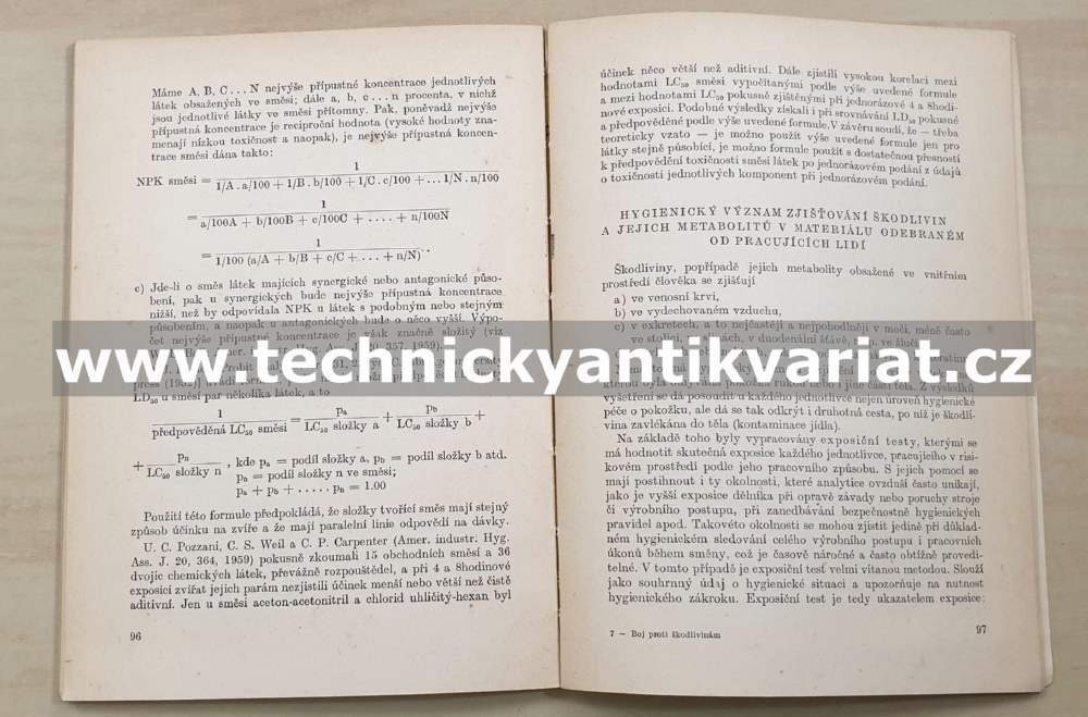 Boj proti chemickým škodlivinám na pracovištích - Jan Roubal (1962)