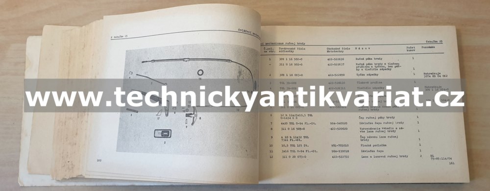 Wartburg 1000 - katalog náhradných súčiastok (1967)