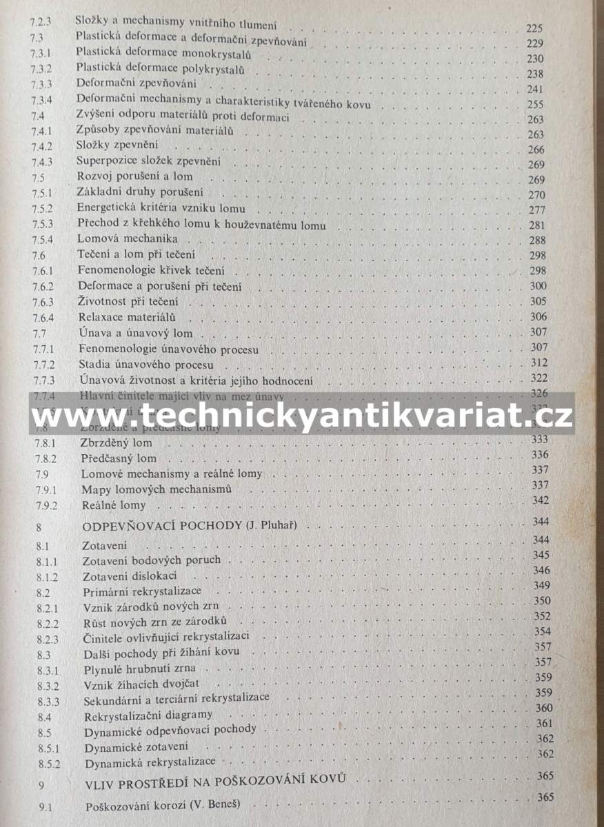 Fyzikální metalurgie a mezní stavy materiálu - Pluhař, Puškár, Koutský, Macek, Beneš (1987)