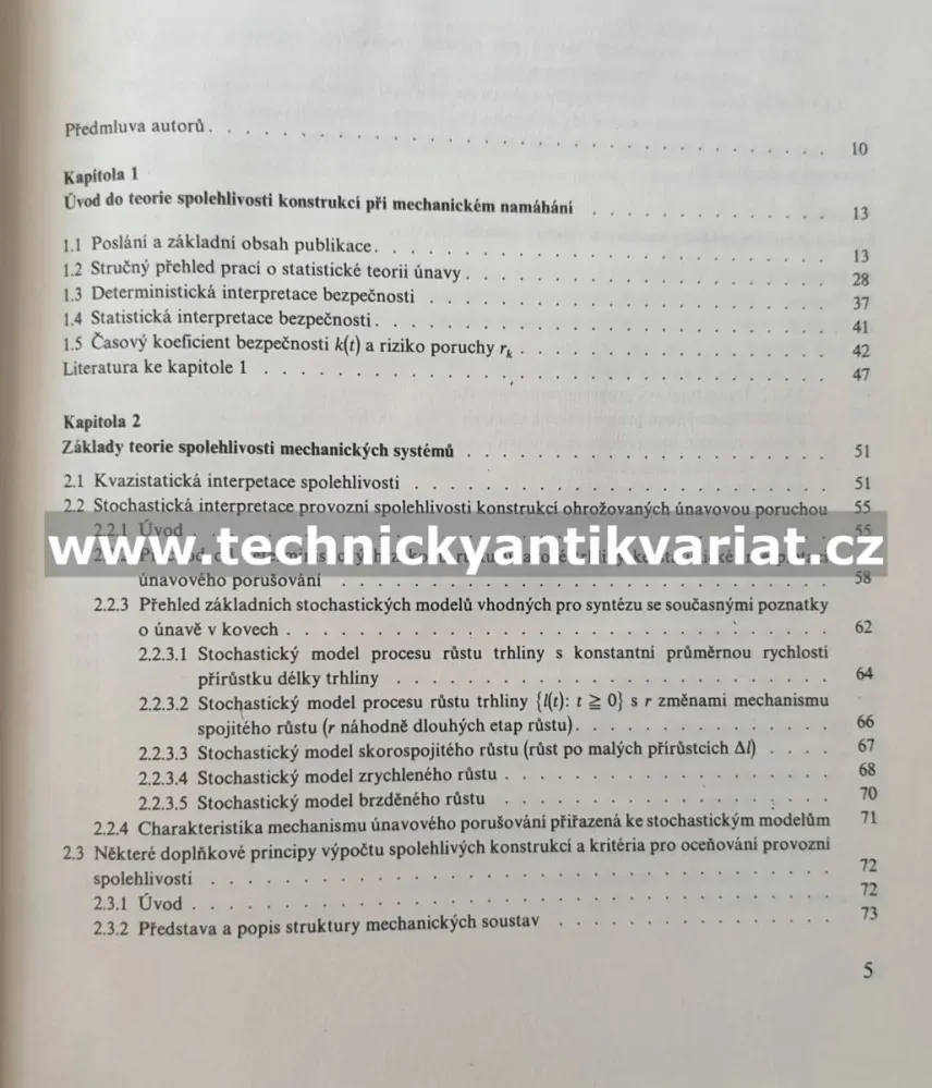 Statistické základy pevnosti konstrukcí 1,2 - Němec, Drexler, Serensen, Kogajev (1982)