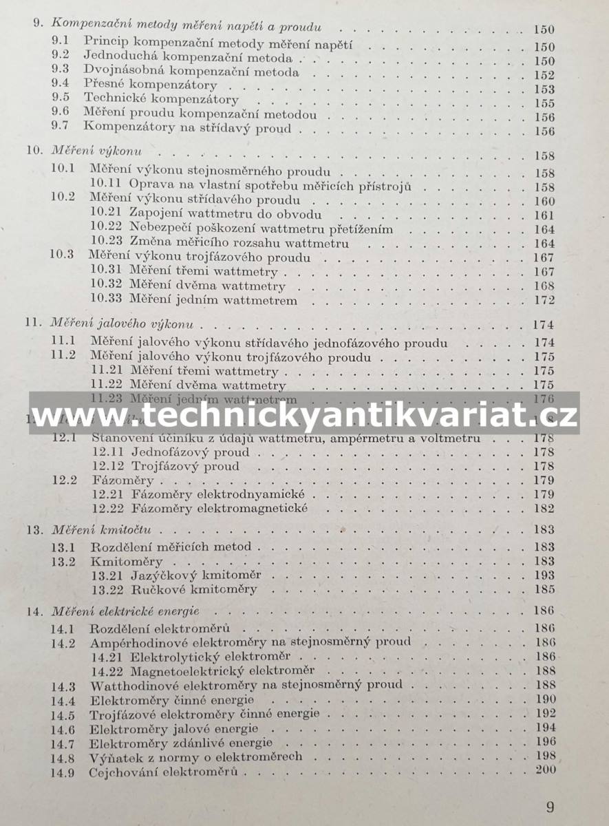 Elektrotechnické měřící přístroje a měření I. - Krejčí, Kábele (1967)