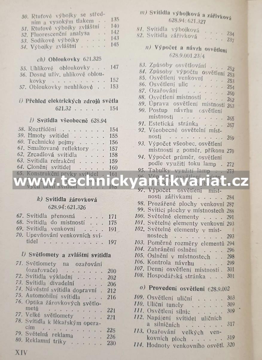 Elektrotechnika VI. Elektrické světlo - Anýž, Batka, Holý (1950)