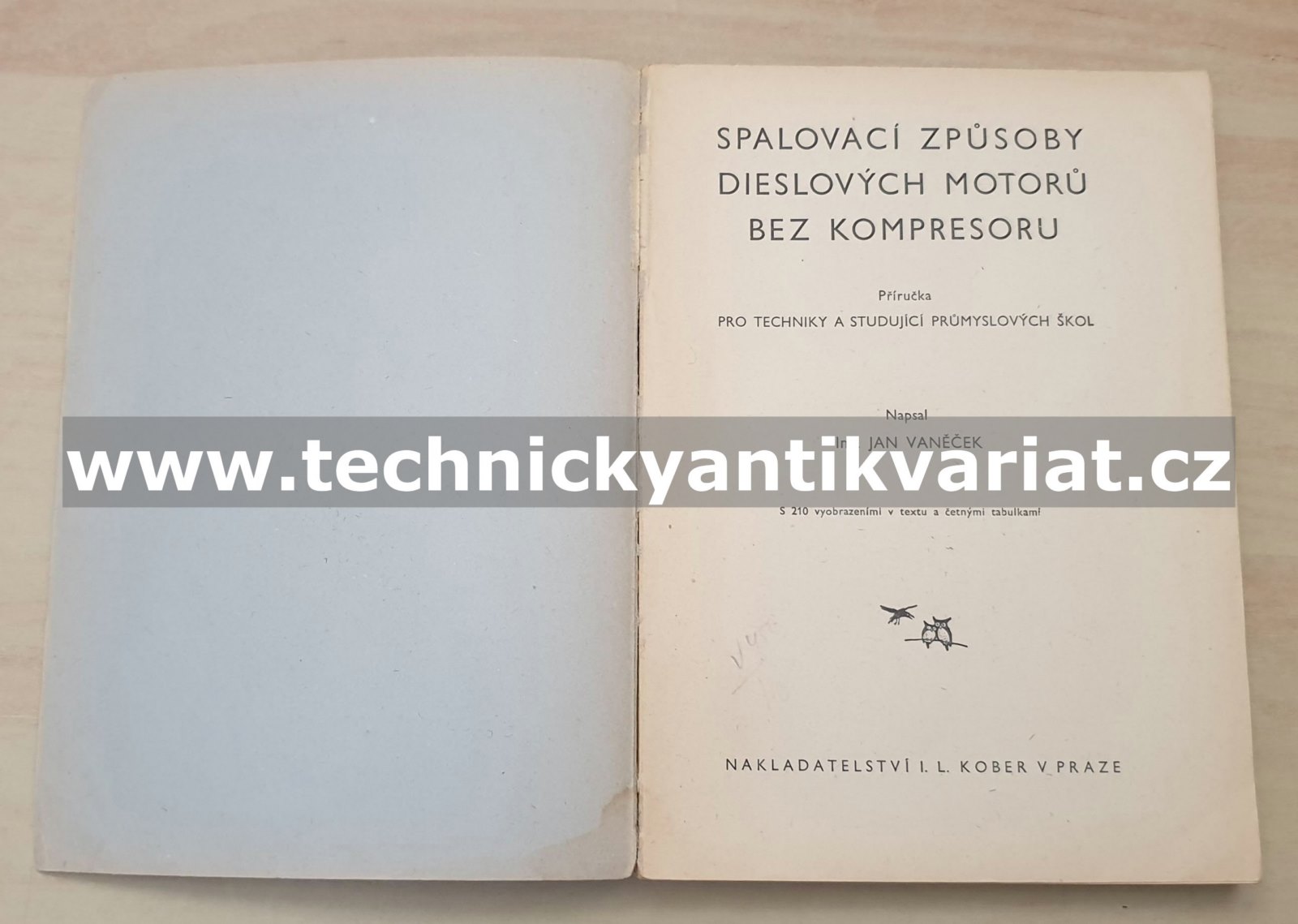 Spalovací způsoby dieslových motorů bez kompresoru bez kompresorů - Jan Vaněček (1945)