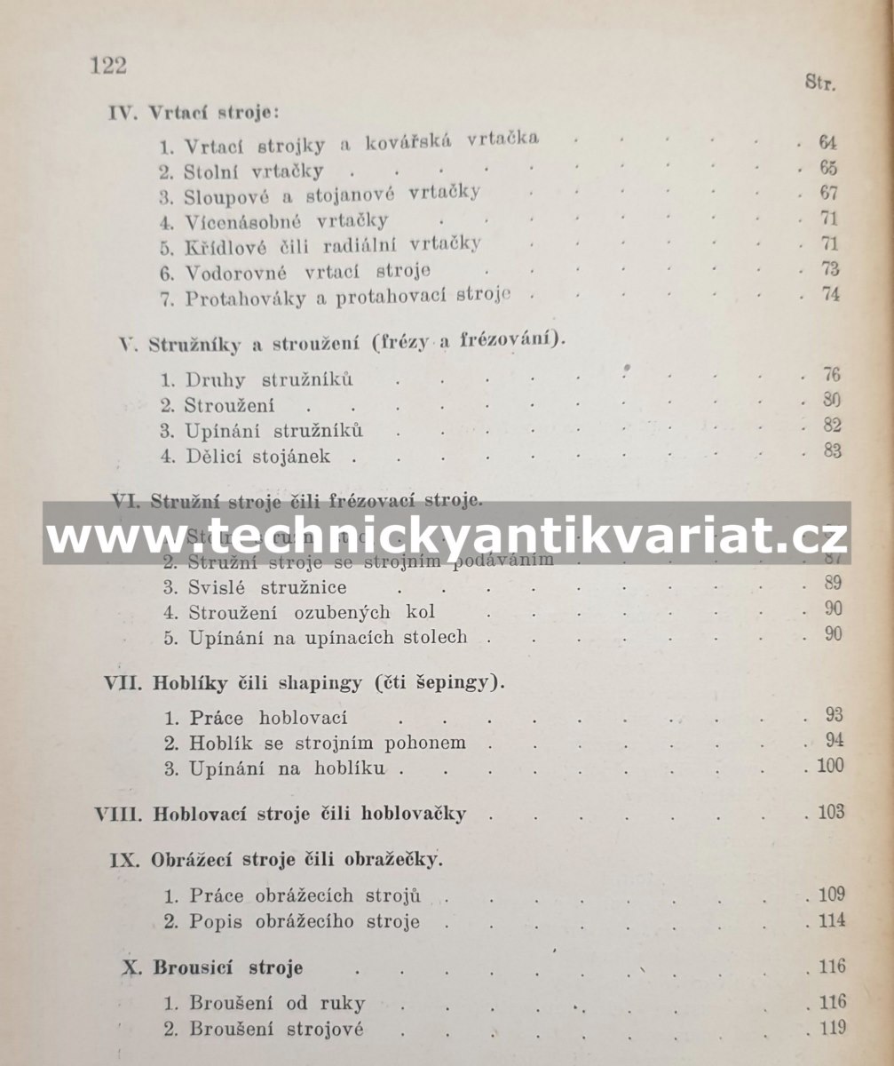 Strojní obrábění III. Nauka o zpracování kovů - Svatopluk Černoch (1930)