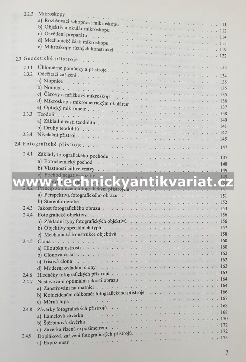 Optomechanické přístroje - Fiala, Bařina, Proček (1977)