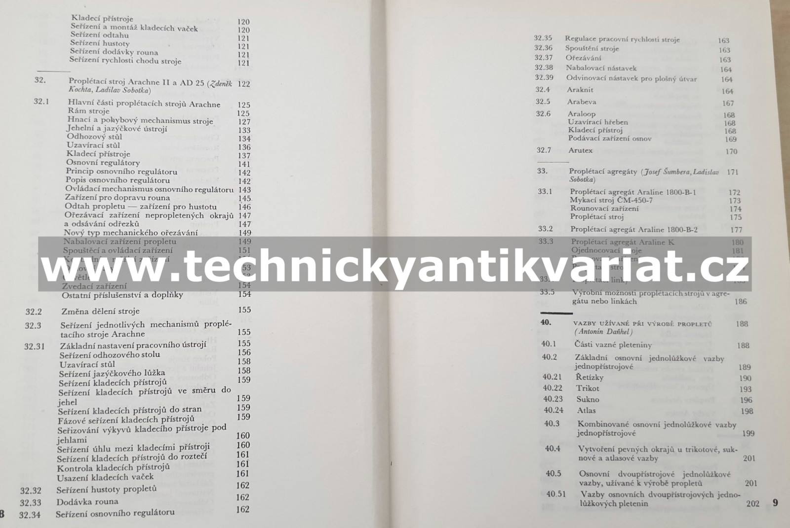 Textilní technologie proplétání, systém Arachne - Ladislav Sobotka (1971)
