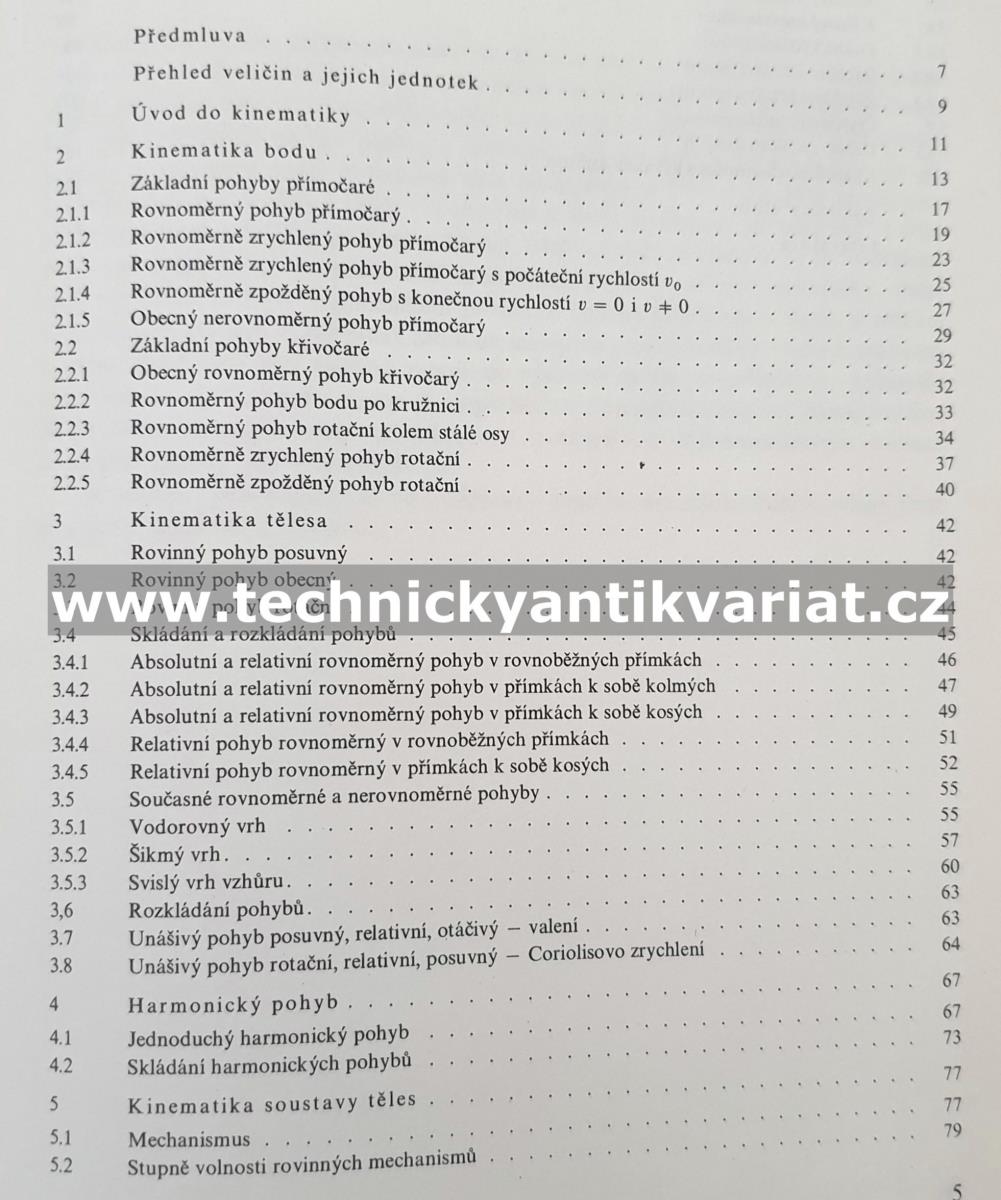 Mechanika I.,II, Kinematika, Statika (1977)