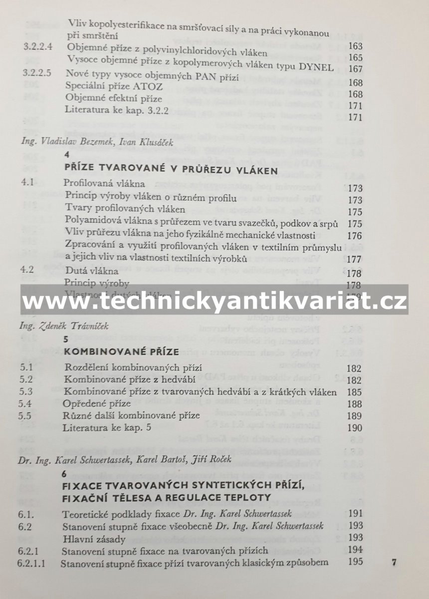 Syntetická vlákna - Bohumil Piller (1967)