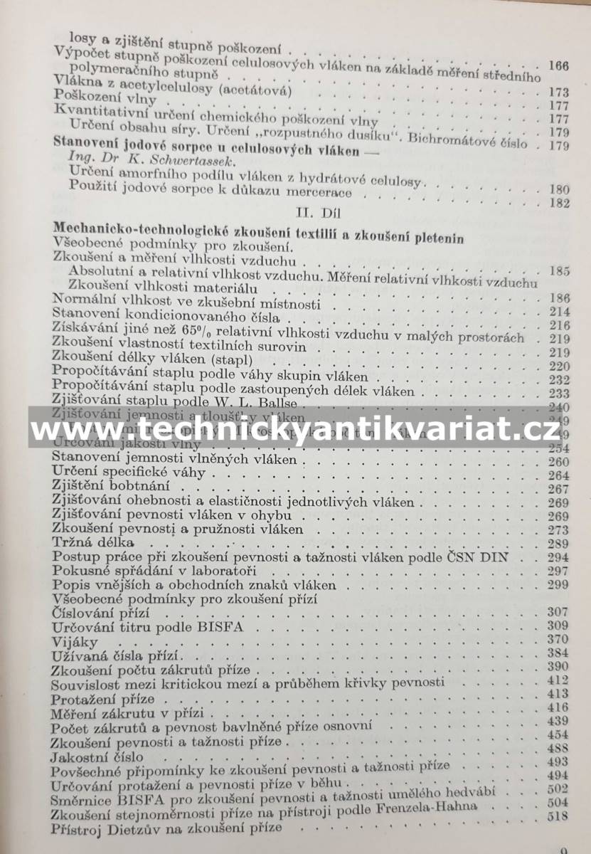 Zkušebnictví v textilním průmyslu - Oldřich Myšinský (1952)